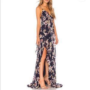 Nicholas Garden Tie Front Maxi Dress NWT